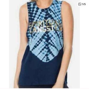 Spiritual Gangster Navy and Light Blue Muscle Tee